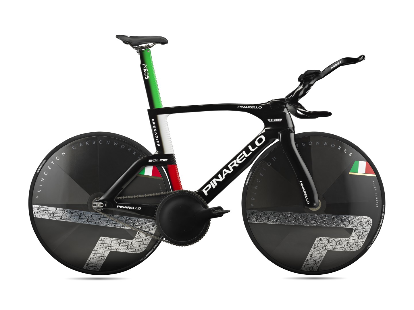 bici pinarello bolide di filippo ganna vista laterale