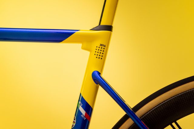 bici wilier per vincenzo nibali particolare nodo sella