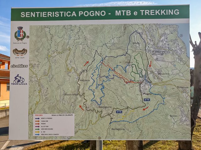 MTB i Gufi - Pogno - mappa